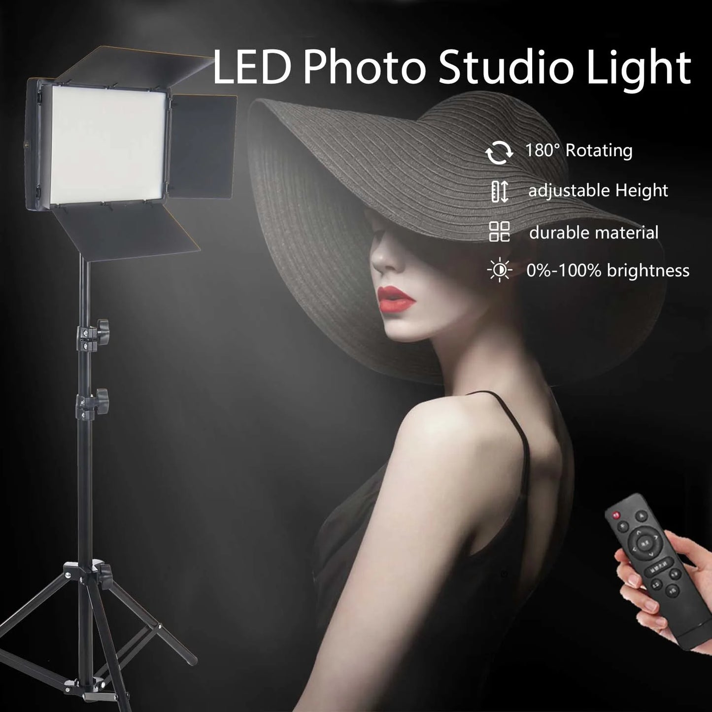 LED Photo Studio Fill Light Video Lighting On Camera Video Recording Photography Panel Lamp with Tripod  for Youbute Game Live