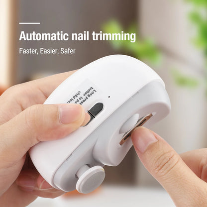 Electric Nail Clippers Automatic Anicure Trimmer With Light Adult Baby Fingernail Toe Scissors Pedicure Polishing Nails Cutter