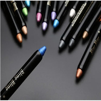 Waterproof Pearlescent Eyeshadow Eyeliner Pencil Glitter Matte Nude Eye Shadow Makeup Pigment Silkworm Eyeshadow Pen 15 Colors