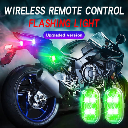 2/4pcs Wireless LED Strobe Lights Car Decor Atmosphere Light, 8 Colors Rechargeable Led Lights Anti-Collision LED Warning Light Store ARBELLA'S