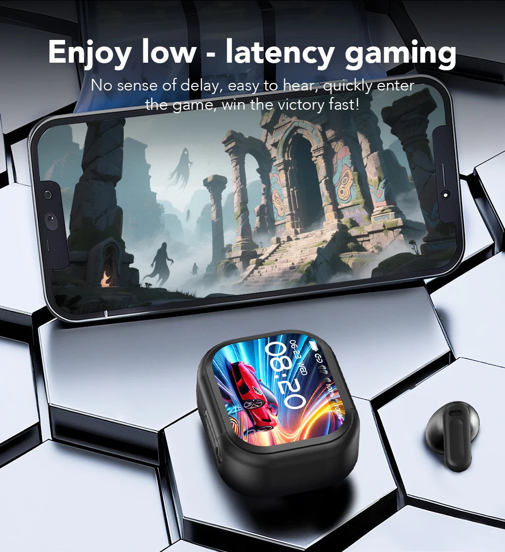 HTC NE20 Bluetooth V6.0 Earphones AI Translator Earbuds OWS LCD Touch Screen Sport Wireless Headphones HD Stereo Sound Longlife Store ARBELLA'S