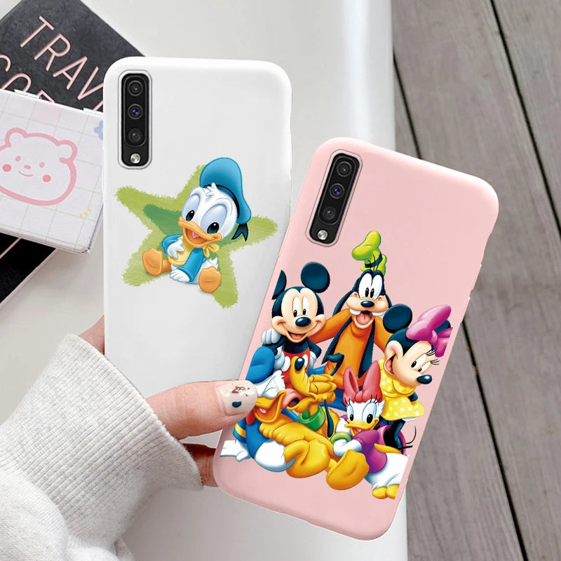 for Samsung Galaxy A50 A70 A50S A30S A 30S 50 50S 70 Phone Case Cute Minnie Mickey Donald Daisy Duck Stitch Soft Silicone Cover