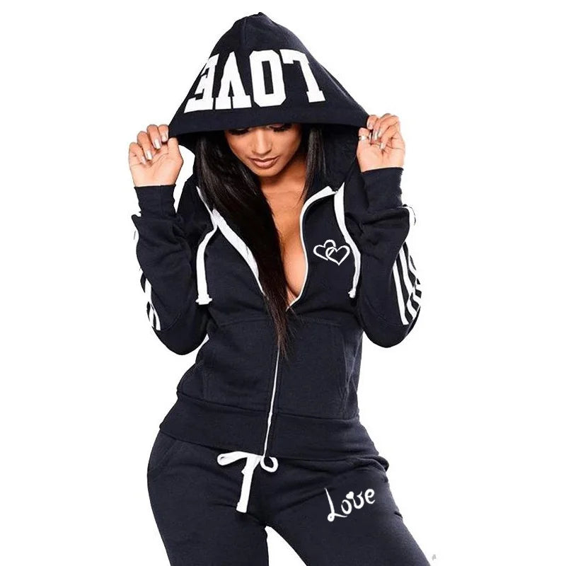 Fashion Women tracksuits Sports Wear Jogging Suits Ladies Hooded Tracksuit Set Clothes Hoodies+Sweatpants Sweat Suits Store ARBELLA'S