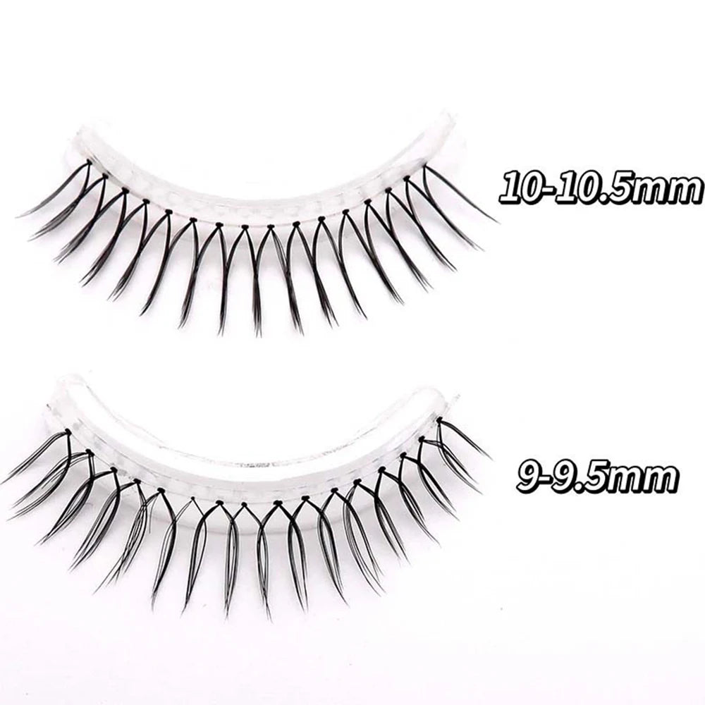 Korean Style False Eyelash 5 Pairs U-shaped Transparent Stem Eyelashes Natural Look Handmade Lashes Daily Makeup Tools Wholesale