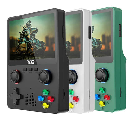 X6 Game Console Retro Video Game Console 3.5/4'' IPS Screen Portable Handheld Game Player 10000+ Classic Games Children Gifts