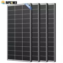 RVPOZWER Bifacial Solar Panel 16BB N-Type Mono Cells High-Efficiency PV Power for Home Rooftop Off-Grid Outdoor Camping Farm 200W/400W/800W 4