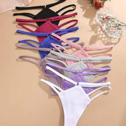 8pcs Cotton Thong Set, Comfortable, Fashionable, Breathable And Light Beige Friendly Underwear, Suitable for Daily Commuting, Women's Underwear And UnderwearSeamless Fabric Store ARBELLA'S