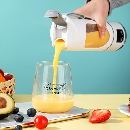 Portable 15.22oz Usb Rechargeable Blender With Led Display - Ideal For Milkshakes & Fresh Juice, Durable Abs Material