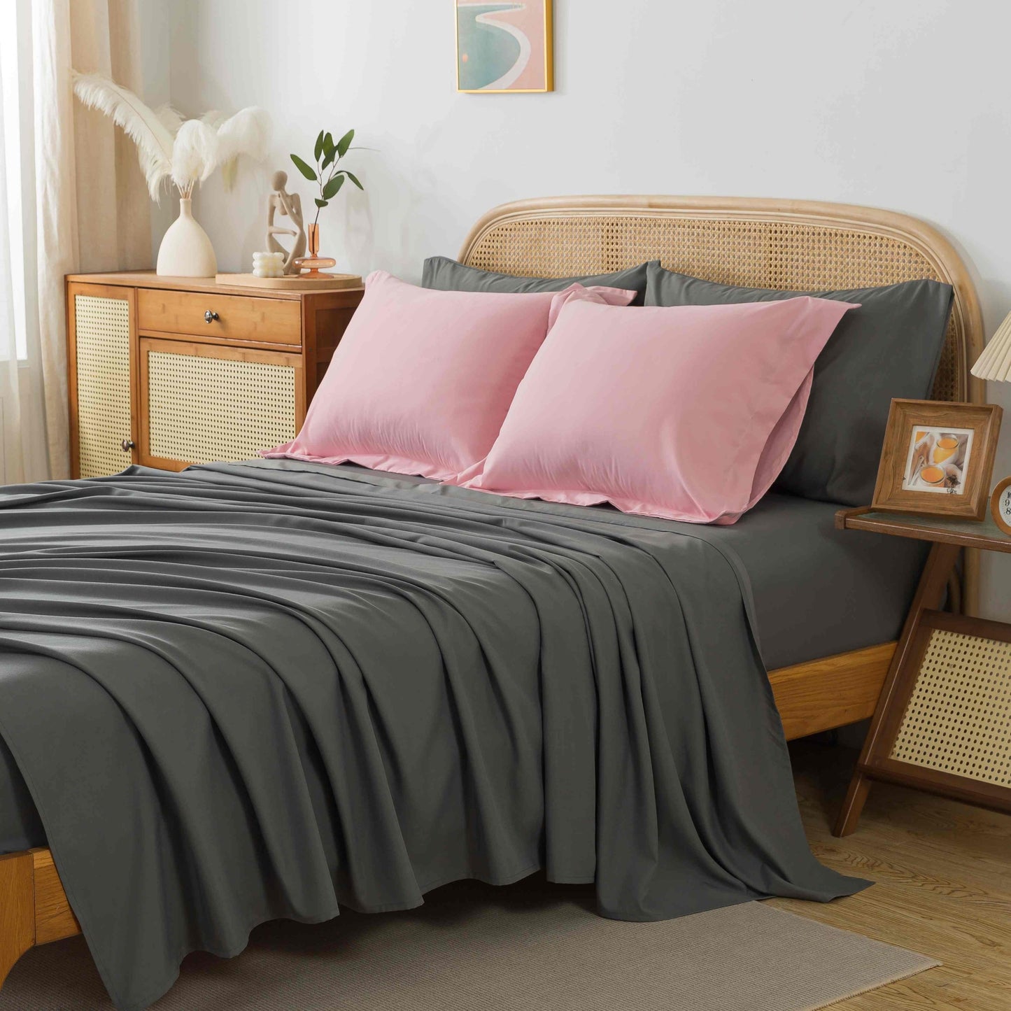 7pcs Luxurious Ultra-Soft Comforter Set | Breathable, Quilted Comforter, Flat Sheet, Fitted Sheet, Pillowcases, Pillow Shams | Warmth for All Seasons, School, Valentine's Day, Boys And Girls, Bed In A Bag Store ARBELLA'S