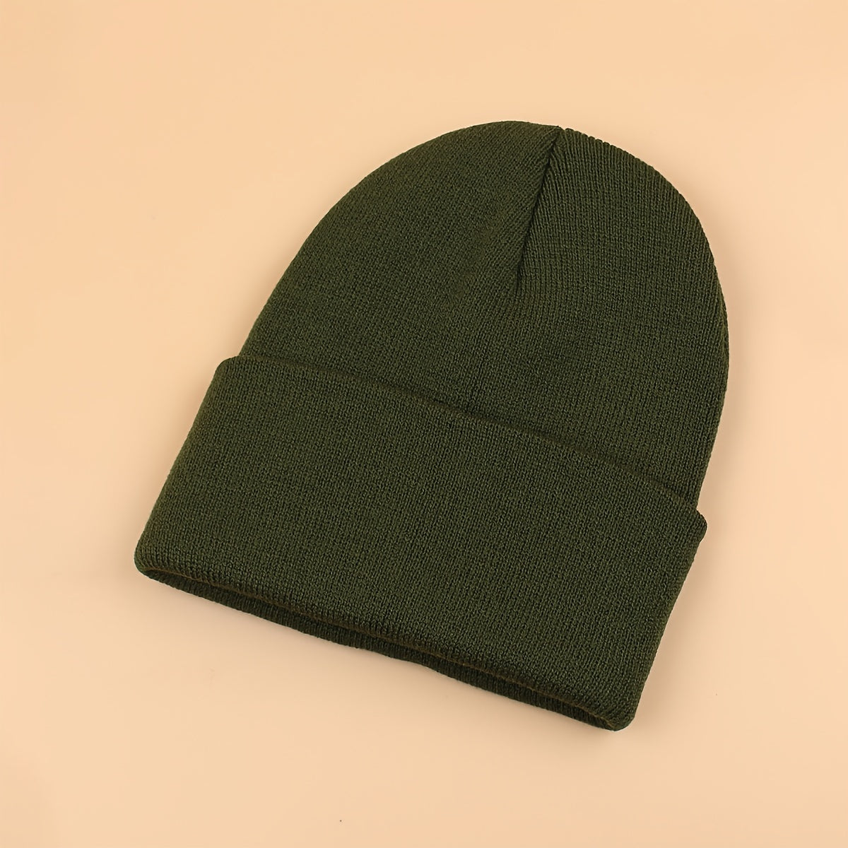 Candy Color Unisex Basic Beanie Simple Label Patch Knit Hats Warm Skull Cap Cuffed Beanies For Women Men Autumn & Winter Store ARBELLA'S