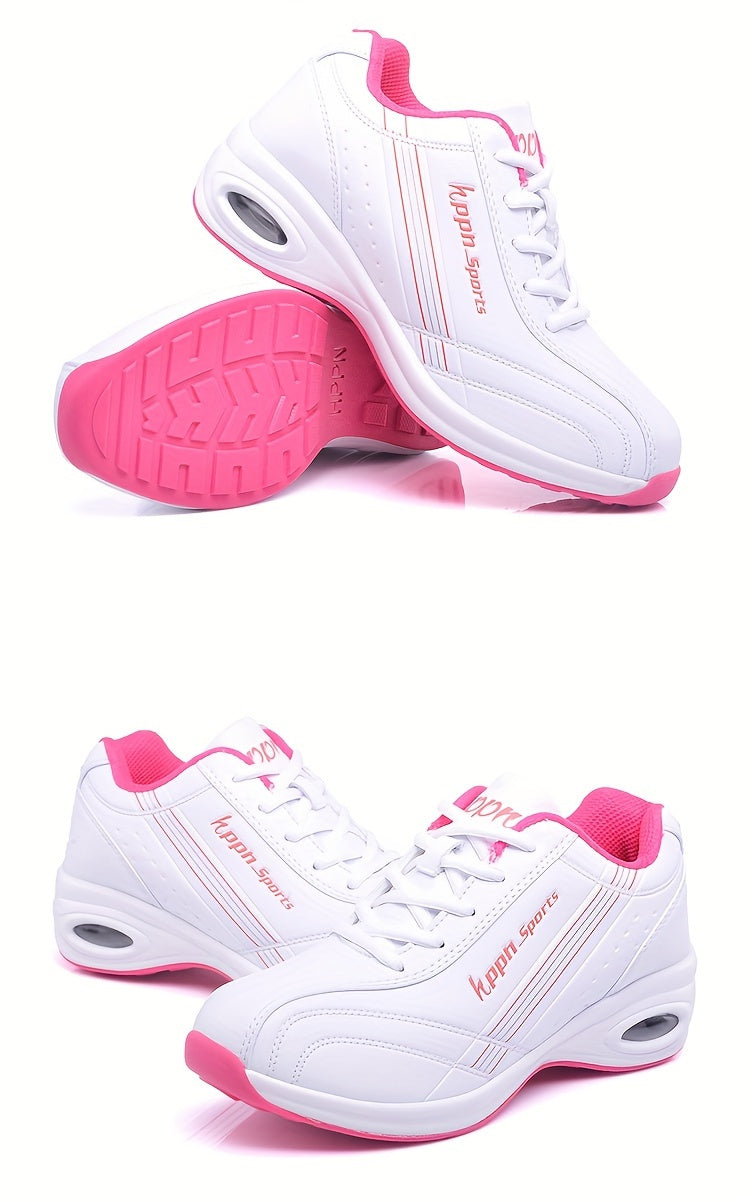 Womens Air Cushion Sports Sneakers - Comfortable Elevating Trainers - Anti-Slip, Stylish & Versatile for Outdoor Adventures