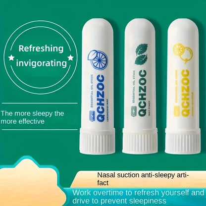 3pcs Of Scents To Refresh And Wake Up The Brain, Driving Anti-drowsy Nasal Inhalation Nasal Congestion Nasal Inhalation Awake Stick