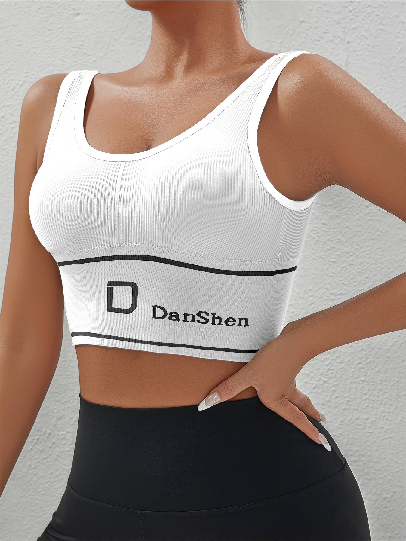 5-Pack DanSheer High-Impact Sports Bras - Full Coverage Wireless Yoga & Running Bras, Breathable Nylon Blend, High Elasticity with Removable Pads, Machine Washable, Multiple Colors. Store ARBELLA'S