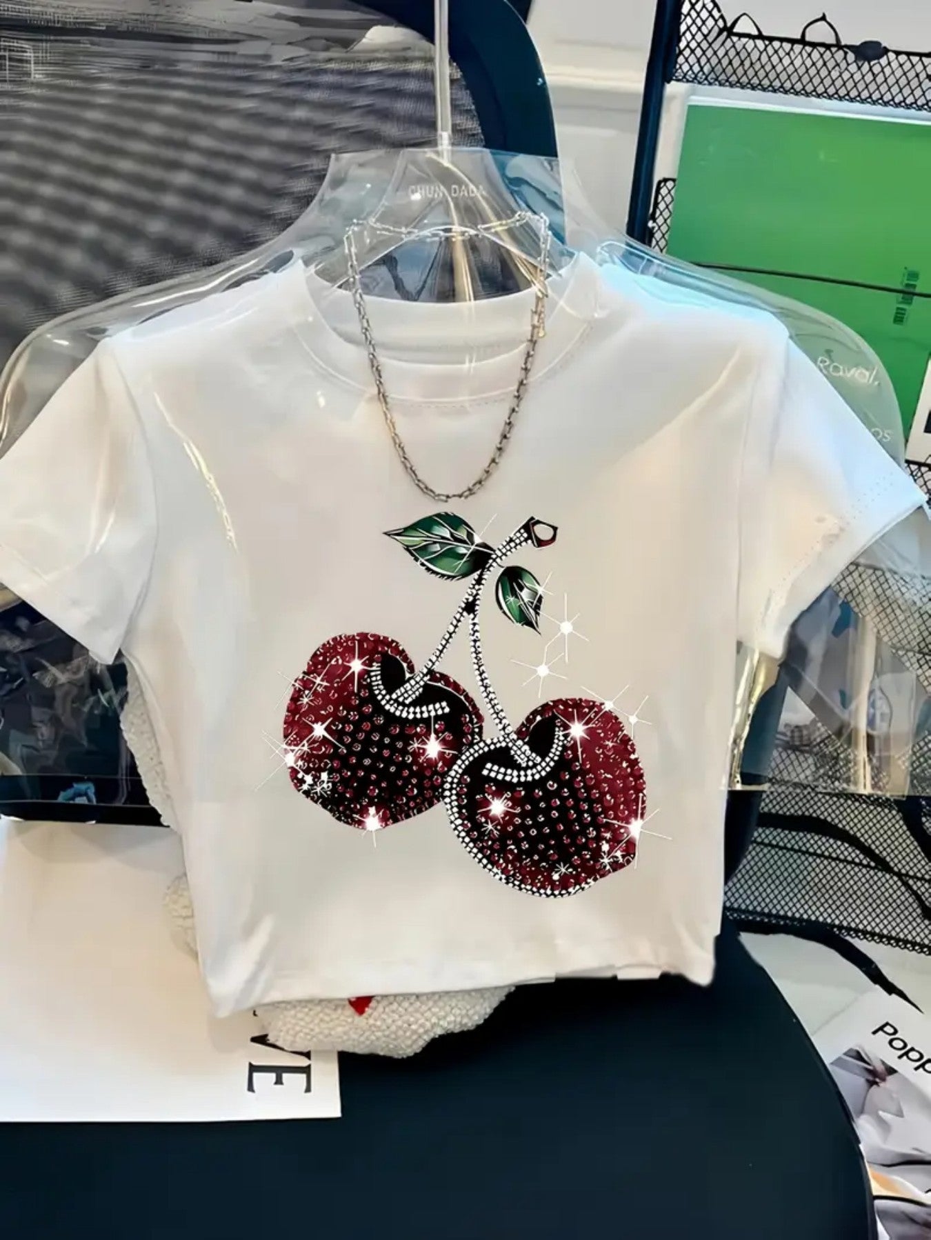 Print Cropped Women'S T-shirt, Lightweight And Breathable, Fashionable And Trendy. Store ARBELLA'S