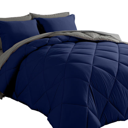 7pcs Luxurious Ultra-Soft Comforter Set | Breathable, Quilted Comforter, Flat Sheet, Fitted Sheet, Pillowcases, Pillow Shams | Warmth for All Seasons, School, Valentine's Day, Boys And Girls, Bed In A Bag Store ARBELLA'S