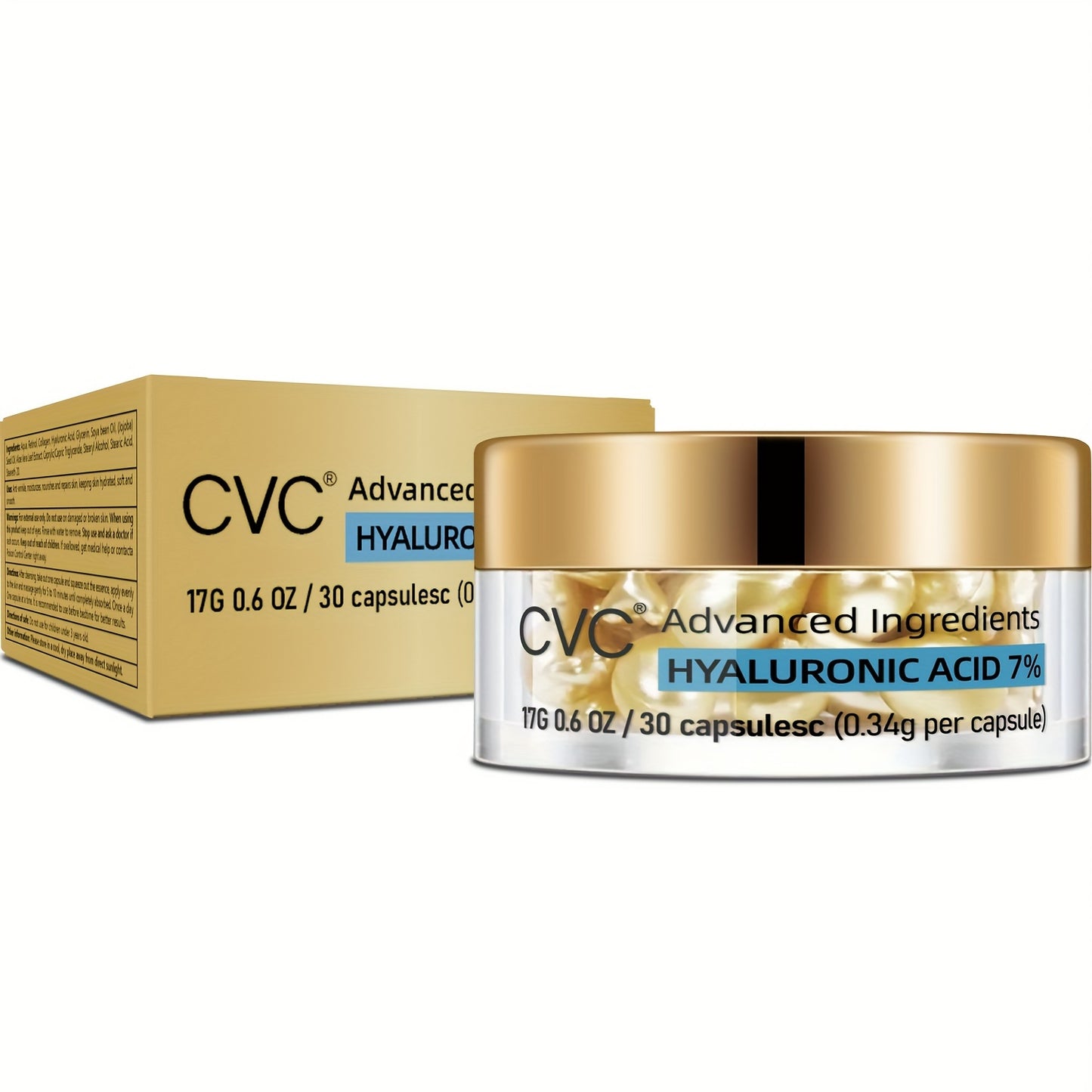 CVC Facial Serum Capsules, 30 Units, Reduces Fine Lines, Makeup Base, Serum And Essence Capsule For Liquids During The Day Revitalizing And Anti-aging Facial Treatment