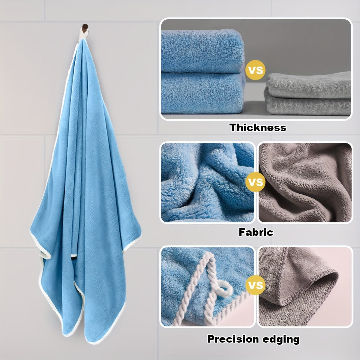 Super Soft Extra Large Bath Sheet - Luxury Polyester Modern Woven Oblong Towel, Solid Pattern, Ultra Absorbent 290gsm Space Theme Store ARBELLA'S