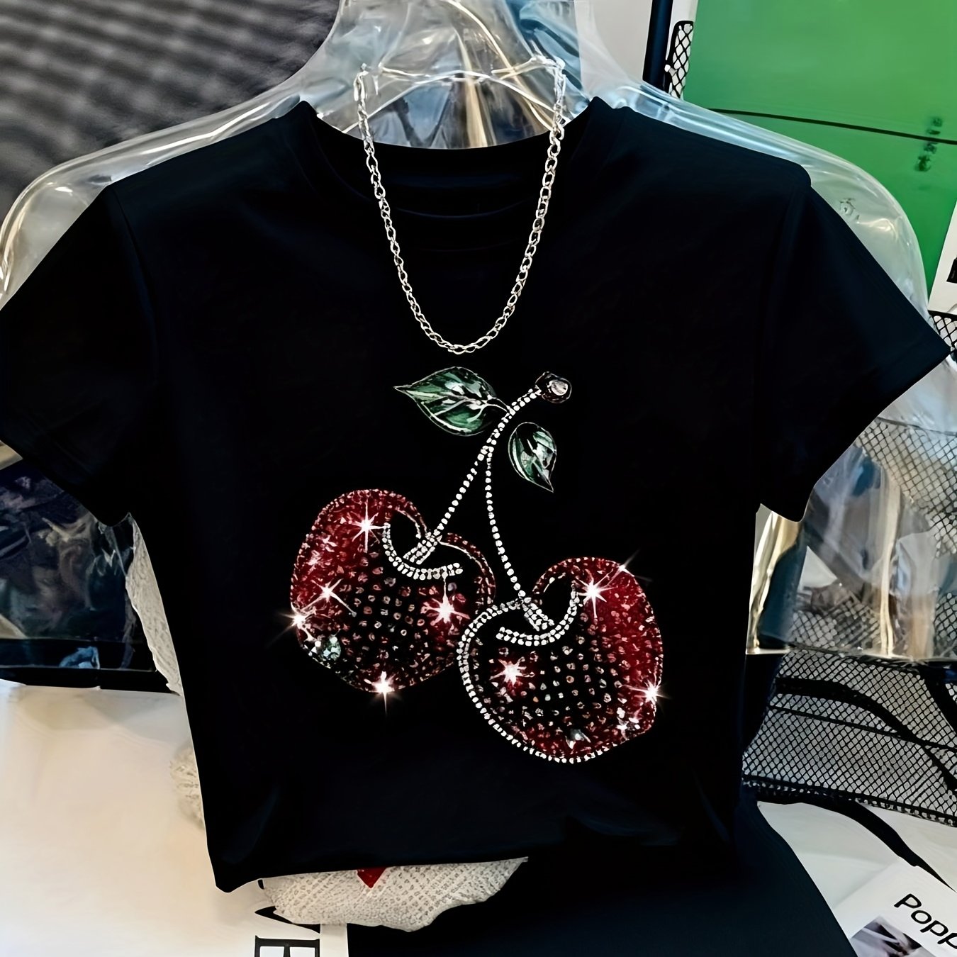 Print Cropped Women'S T-shirt, Lightweight And Breathable, Fashionable And Trendy. Store ARBELLA'S