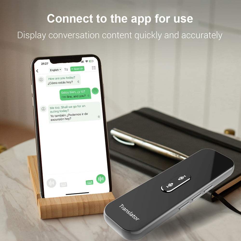 137-Language Instant Smart Voice Translator - Real-Time Bi-Directional Translation & APP Display, User-Friendly for Android/iOS Device Owners, Ideal for Travel & Business