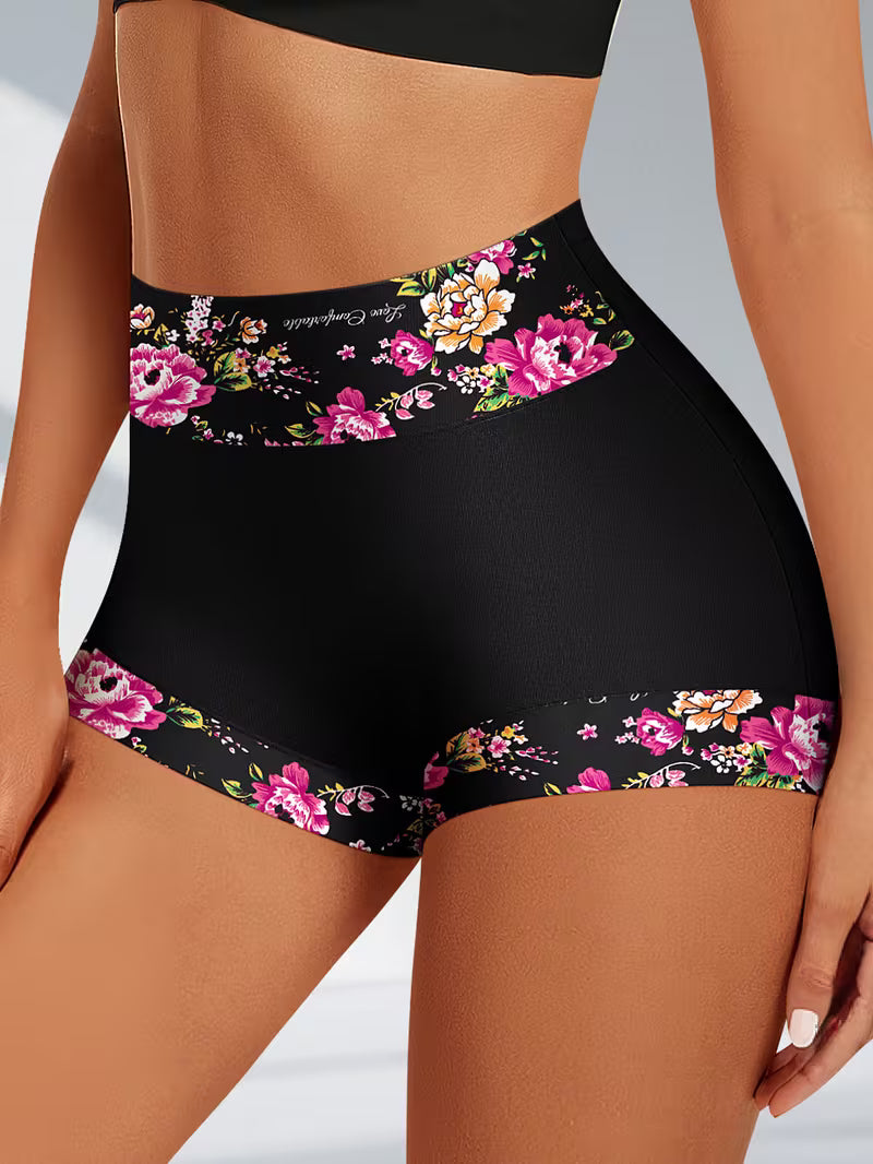 Paquete de 6 braguitas atrevidas ultrasuaves y transpirables para mujer - Ropa interior elástica antideslizante adecuada para atuendo casual, bragas ecológicas con estampados florales aleatorios, tallas S-XXL, calzoncillos elegantes y casuales para v 2
