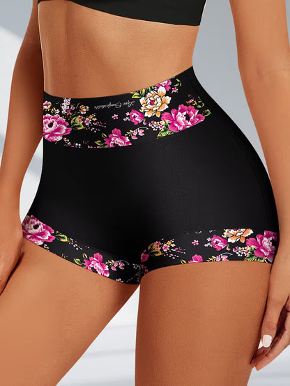 Paquete de 6 braguitas atrevidas ultrasuaves y transpirables para mujer - Ropa interior elástica antideslizante adecuada para atuendo casual, bragas ecológicas con estampados florales aleatorios, tallas S-XXL, calzoncillos elegantes y casuales para v 2