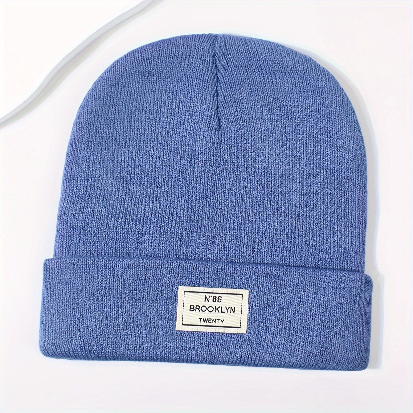 Candy Color Unisex Basic Beanie Simple Label Patch Knit Hats Warm Skull Cap Cuffed Beanies For Women Men Autumn & Winter Store ARBELLA'S