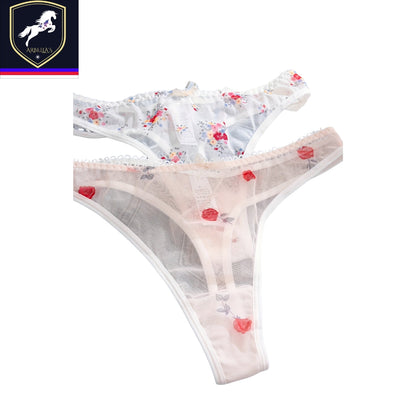 Soft & Comfy 7pcs Floral Print Stretchy Thongs - Women's Intimate Lingerie & Underwear Store ARBELLA'S