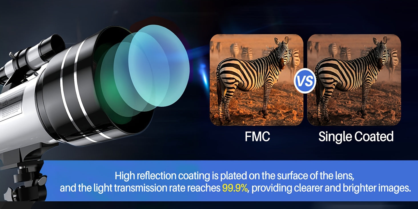 150X High Power Telescope, 70mm Aperture Telescope Astronomy For Adults, Portable Monocular Telescope With 3 Eyepiece, Wireless Remote Control, Smartphone Adapter, Perfect For Camping Nature Viewing, Education And Exploration Store ARBELLA'S