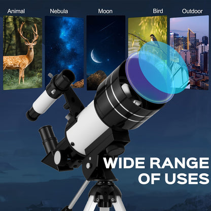150X High Power Telescope, 70mm Aperture Telescope Astronomy For Adults, Portable Monocular Telescope With 3 Eyepiece, Wireless Remote Control, Smartphone Adapter, Perfect For Camping Nature Viewing, Education And Exploration Store ARBELLA'S