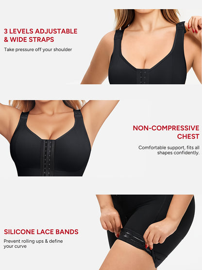 1pc Shaper Suit for Women After Childbirth That Smooths The Abdomen And Sculpts The Body, Enhancing And Supporting The Buttocks, Featuring a Zippered Crotch Store ARBELLA'S