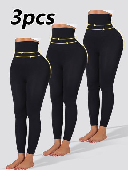 3pcs Women'S High Waist Waist Waist Lift Hip Puller Pants Yoga Movement to Wear Casual Leggings Store ARBELLA'S