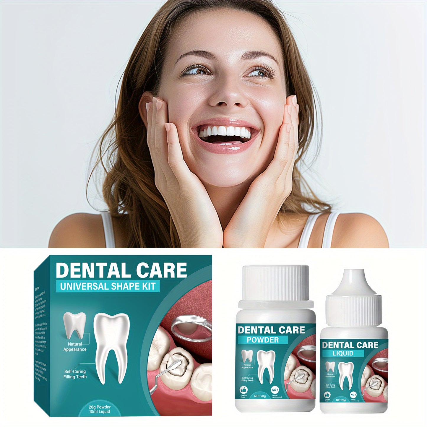 Diy Dental Restoration Kit, Moldable Tooth Filler, Eco-Friendly Temporary Fix, Easy Home Use, Confident Smile Enhancer