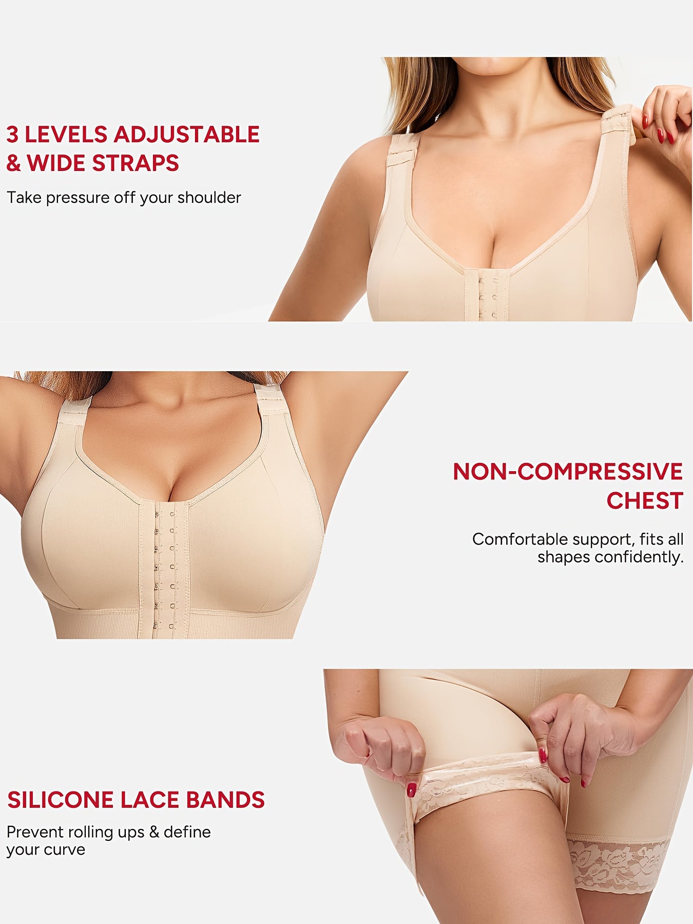 1pc Shaper Suit for Women After Childbirth That Smooths The Abdomen And Sculpts The Body, Enhancing And Supporting The Buttocks, Featuring a Zippered Crotch Store ARBELLA'S