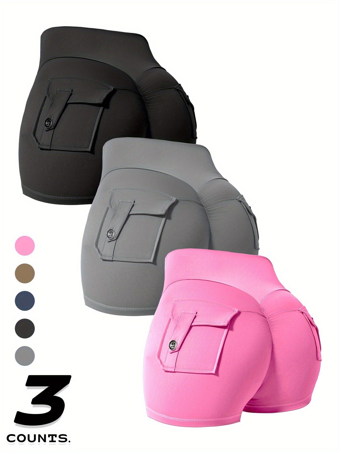 1 Pack Women's Sports Shorts, High Waist Design, Soft and Comfortable, Suitable for Sports and Yoga, Can Effectively Control the Abdomen. Store ARBELLA'S