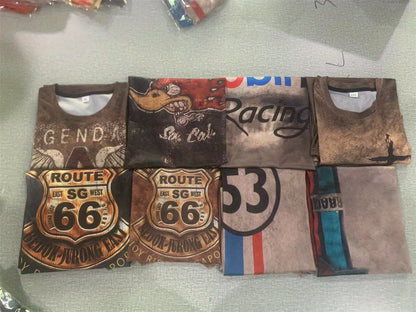 Summer Vintage Letter Print Men's Short Sleeve Round Neck T-shirt | For Casual Daily Wear Store ARBELLA'S