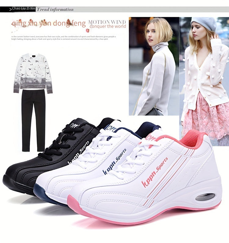 Womens Air Cushion Sports Sneakers - Comfortable Elevating Trainers - Anti-Slip, Stylish & Versatile for Outdoor Adventures