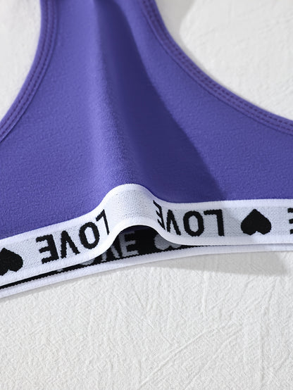 10-Pack Women's Cotton Thongs - Rainbow Colorful LOVE Letter Print, Sporty Breathable & Sweat-Absorbing Underwear for Travel, Invisible Confident Fit. Store ARBELLA'S