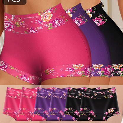 Paquete de 6 braguitas atrevidas ultrasuaves y transpirables para mujer - Ropa interior elástica antideslizante adecuada para atuendo casual, bragas ecológicas con estampados florales aleatorios, tallas S-XXL, calzoncillos elegantes y casuales para v