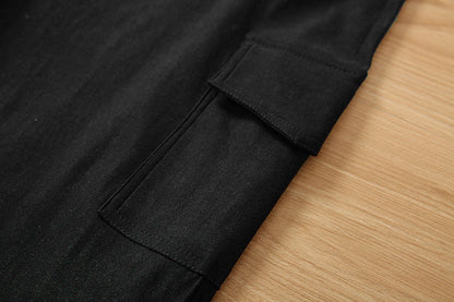 Y2K Chic Drawstring Cargo Pants - Stretchy Elastic Waist, Long Length, Multiple Pockets, Casual Comfortable Women's Clothing for Everyday Wear Store ARBELLA'S