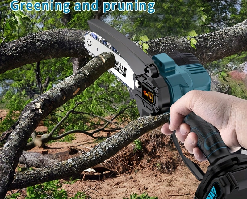 Mini Cordless Chainsaw - Lightweight, Portable, Rechargeable Battery | Safe Trimming for Tree Branches, Courtyard, Household, Garden, Gifts for Men Store ARBELLA'S