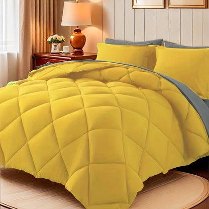 7pcs Luxurious Ultra-Soft Comforter Set | Breathable, Quilted Comforter, Flat Sheet, Fitted Sheet, Pillowcases, Pillow Shams | Warmth for All Seasons, School, Valentine's Day, Boys And Girls, Bed In A Bag Store ARBELLA'S