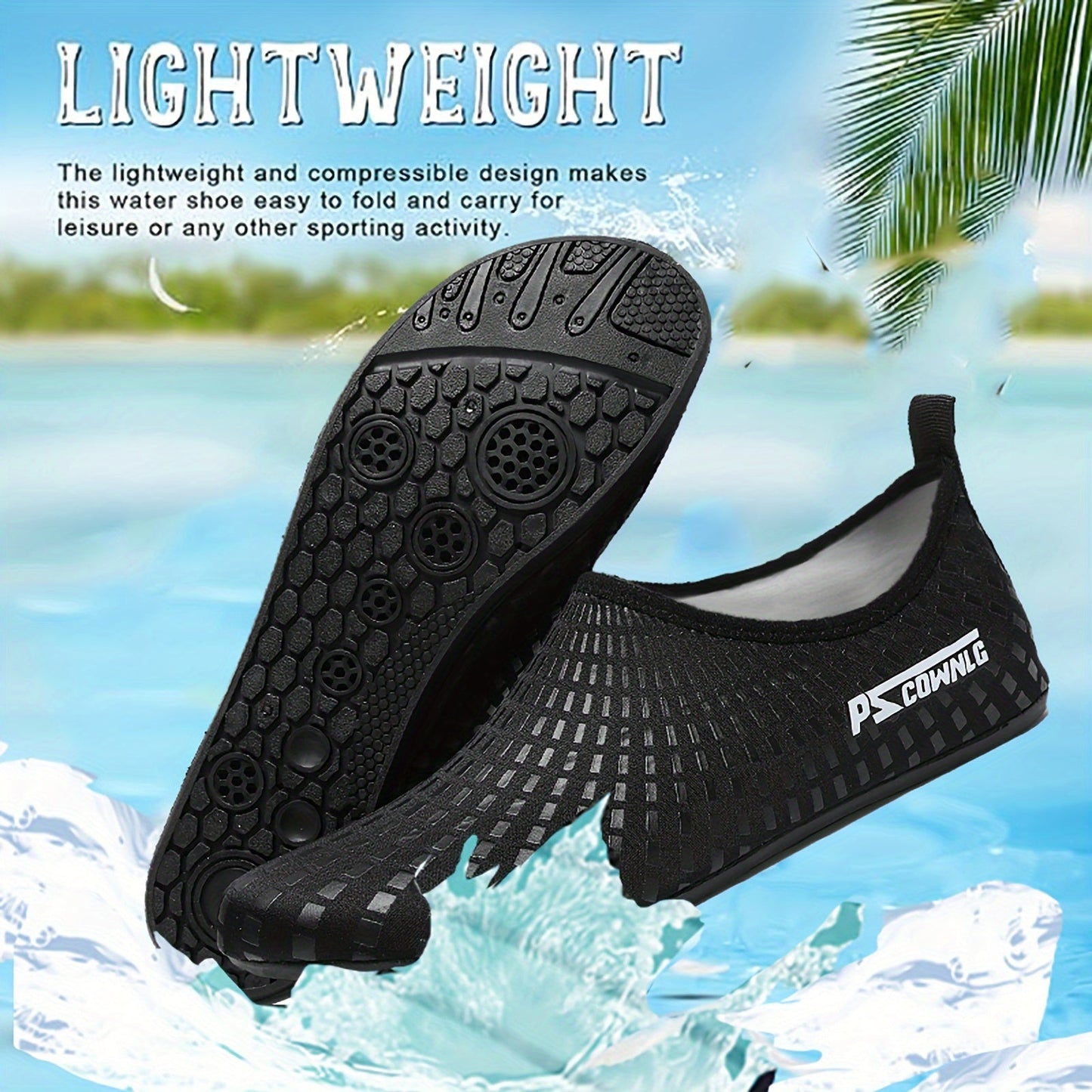 Breathable Slip On Water Socks For Men's Outdoor Beach Activities, Snorkeling Fishing Surfing Swimming Pool Store ARBELLA'S