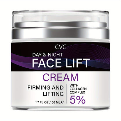 1.69oz Face Lift Cream, Lifting & Firming Formula For Facial, Neck, Chest Skin Care, Softens Skin And Smoothes Wrinkles