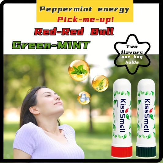 4pcs Refreshing Nasal Inhalation Sticks - 2 Scent Options, Anti-Drowsy & Congestion Relief For Driving, Safe Ingredients