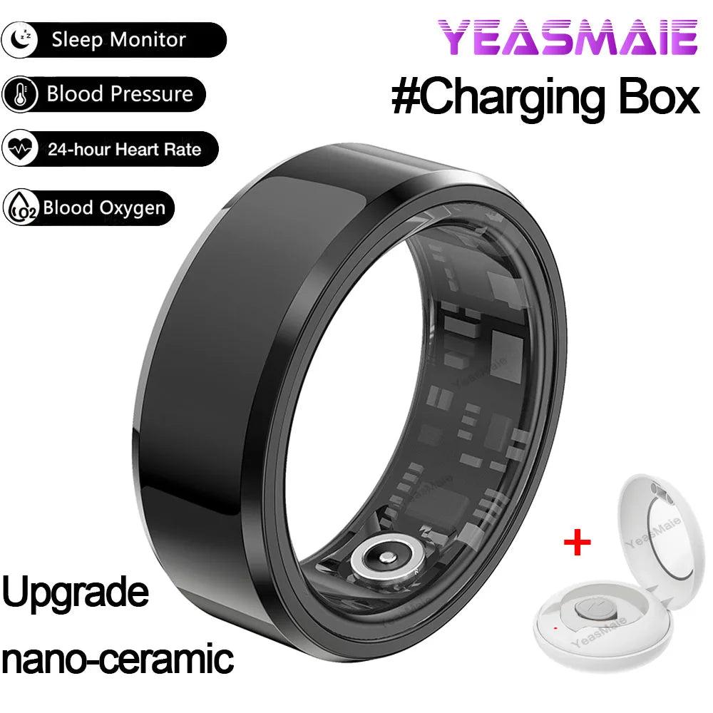 NEW Smart Ring Military Grade Titanium Steel Smart Rings for Women Men Health Monitoring IP68 & 3ATM Waterproof Multi-sport Mode