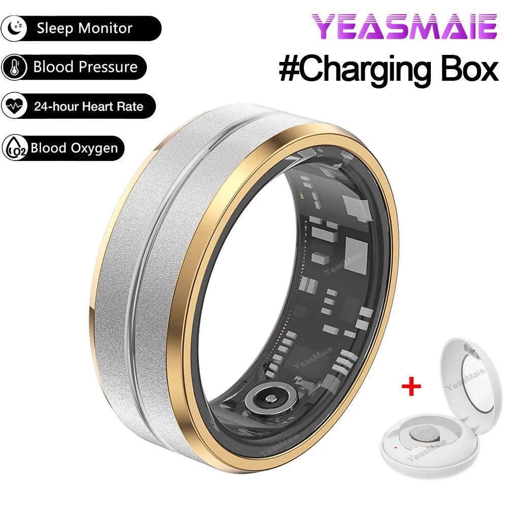 NEW Smart Ring Military Grade Titanium Steel Smart Rings for Women Men Health Monitoring IP68 & 3ATM Waterproof Multi-sport Mode