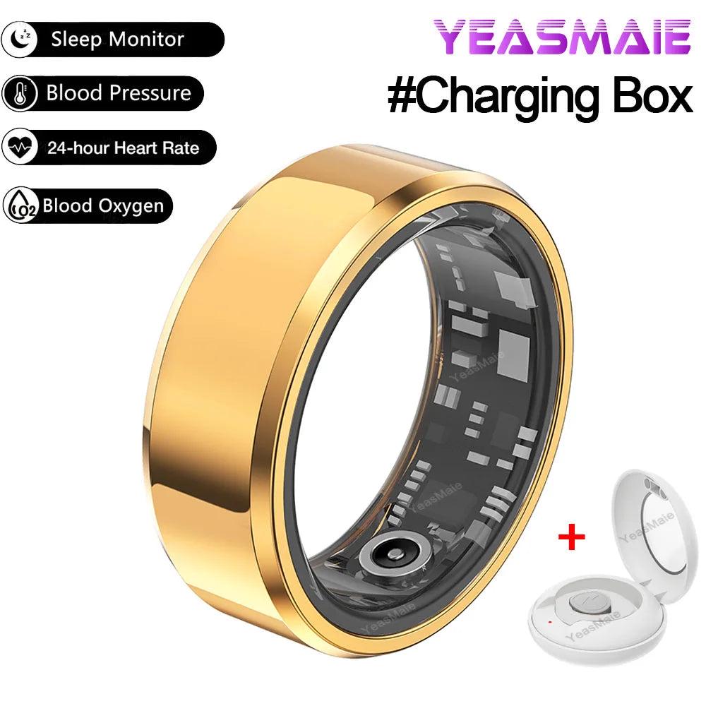 NEW Smart Ring Military Grade Titanium Steel Smart Rings for Women Men Health Monitoring IP68 & 3ATM Waterproof Multi-sport Mode