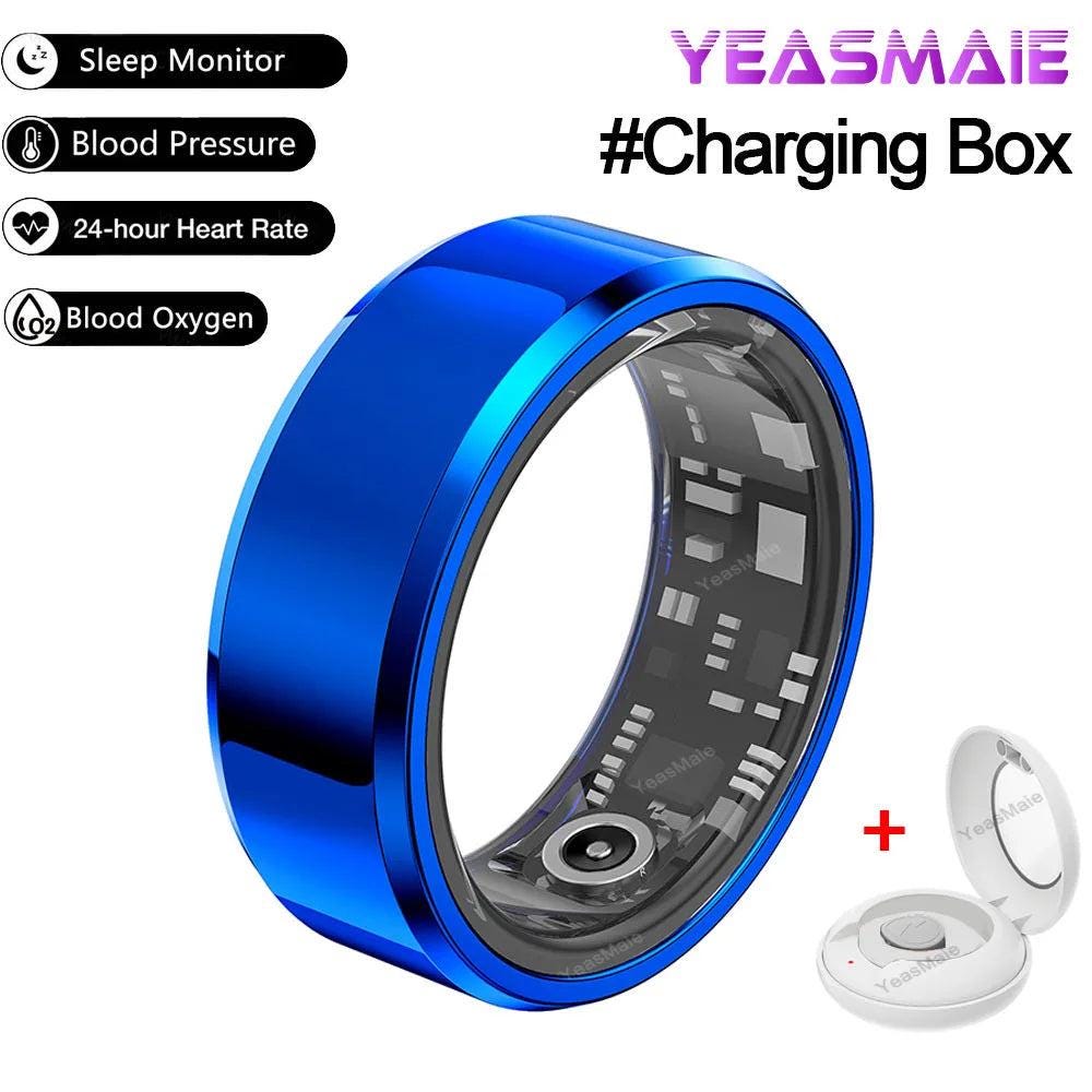 NEW Smart Ring Military Grade Titanium Steel Smart Rings for Women Men Health Monitoring IP68 & 3ATM Waterproof Multi-sport Mode