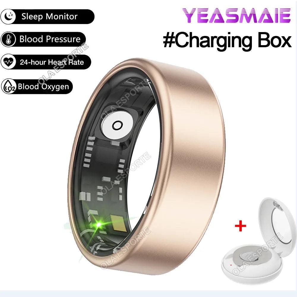 NEW Smart Ring Military Grade Titanium Steel Smart Rings for Women Men Health Monitoring IP68 & 3ATM Waterproof Multi-sport Mode