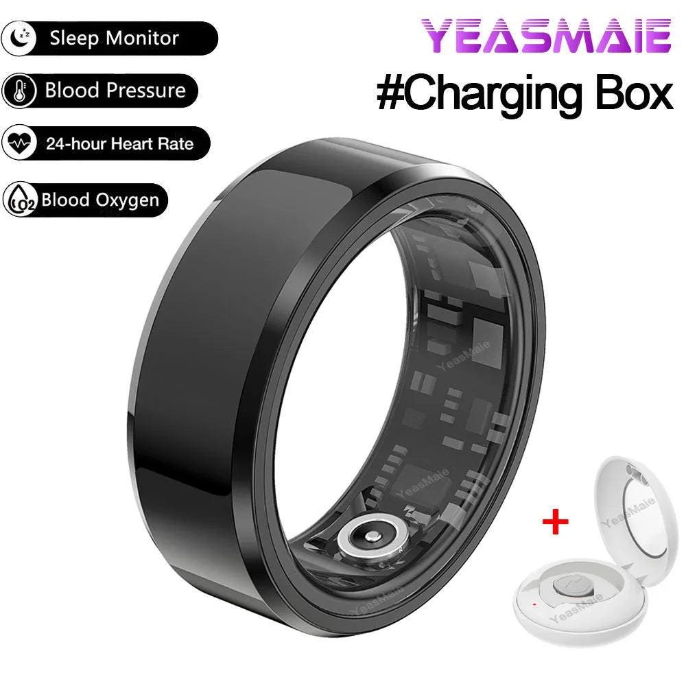 NEW Smart Ring Military Grade Titanium Steel Smart Rings for Women Men Health Monitoring IP68 & 3ATM Waterproof Multi-sport Mode